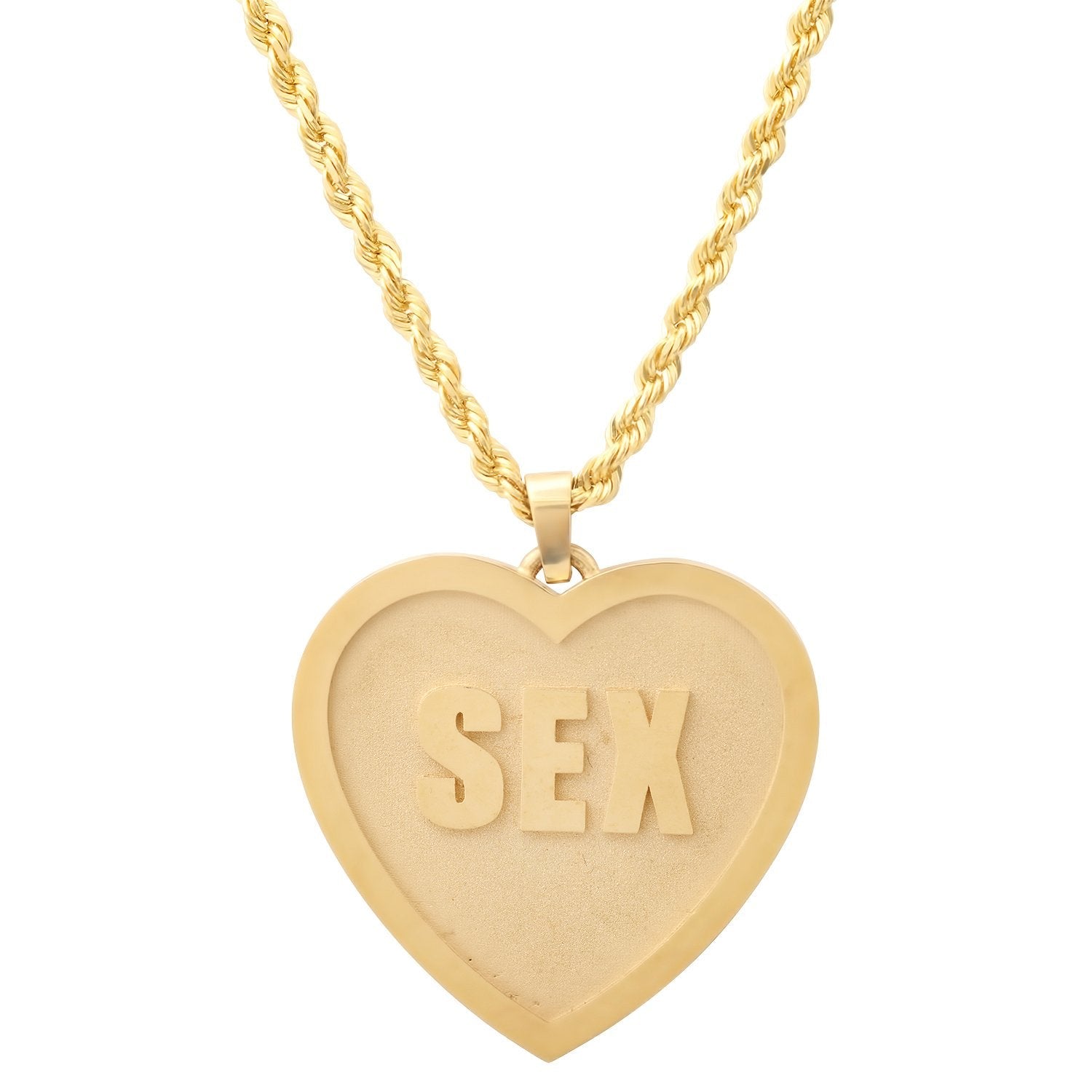 Sex Solid Gold Oversized Heart Necklace – Established Jewelry