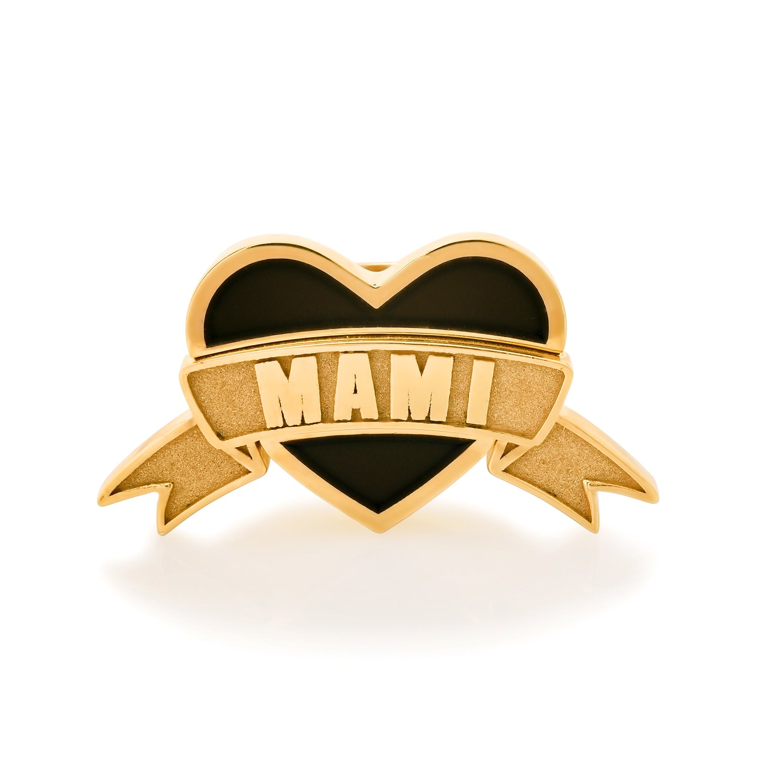 MAMI Heart Tattoo Ring with Inlay – Established Jewelry