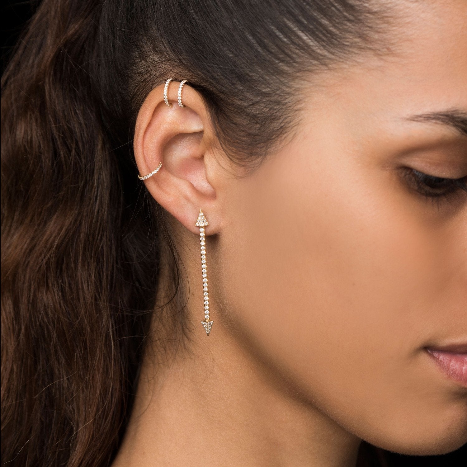 Double Lip/Ear Cuff w/ Diamonds