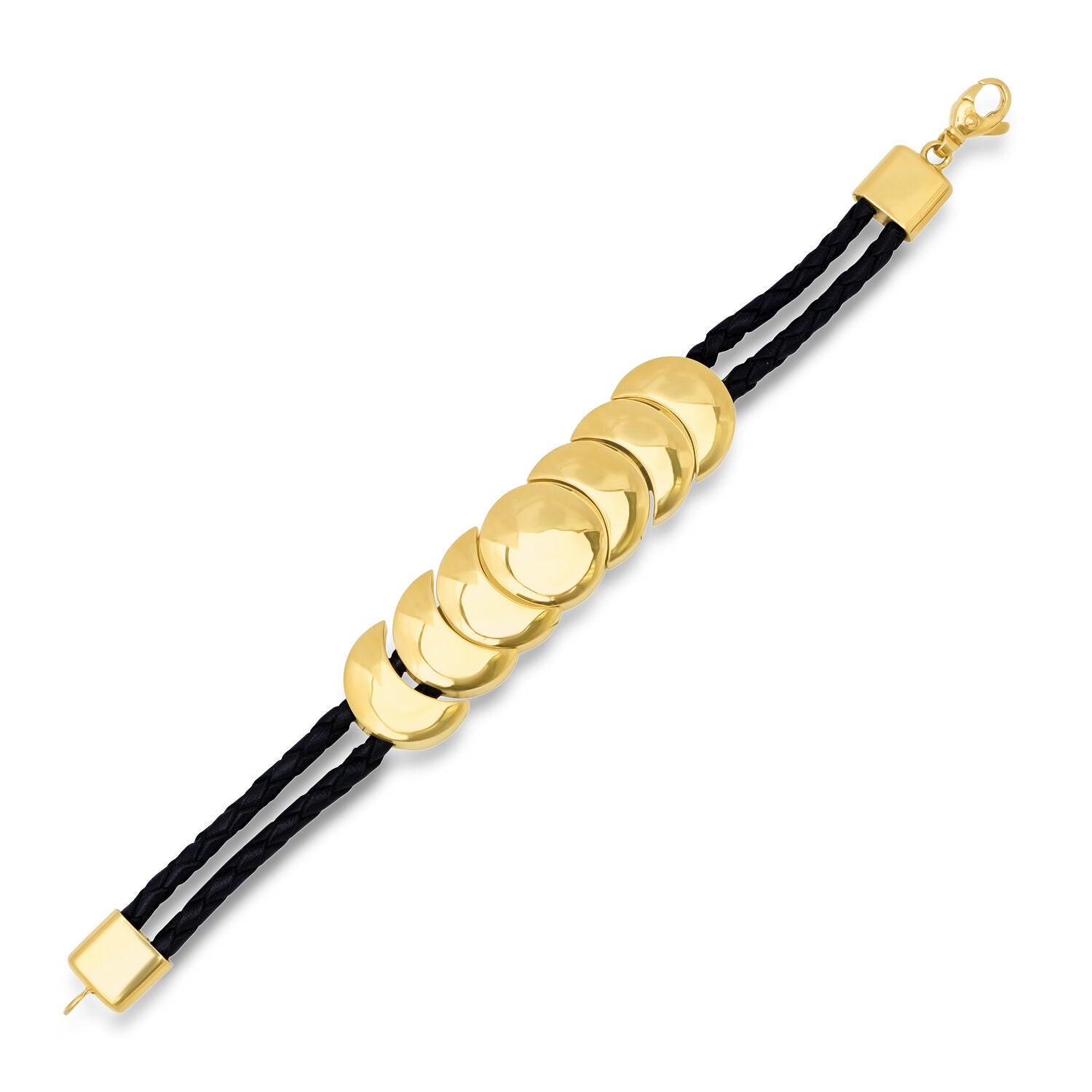 Western Gold & Leather Bracelet