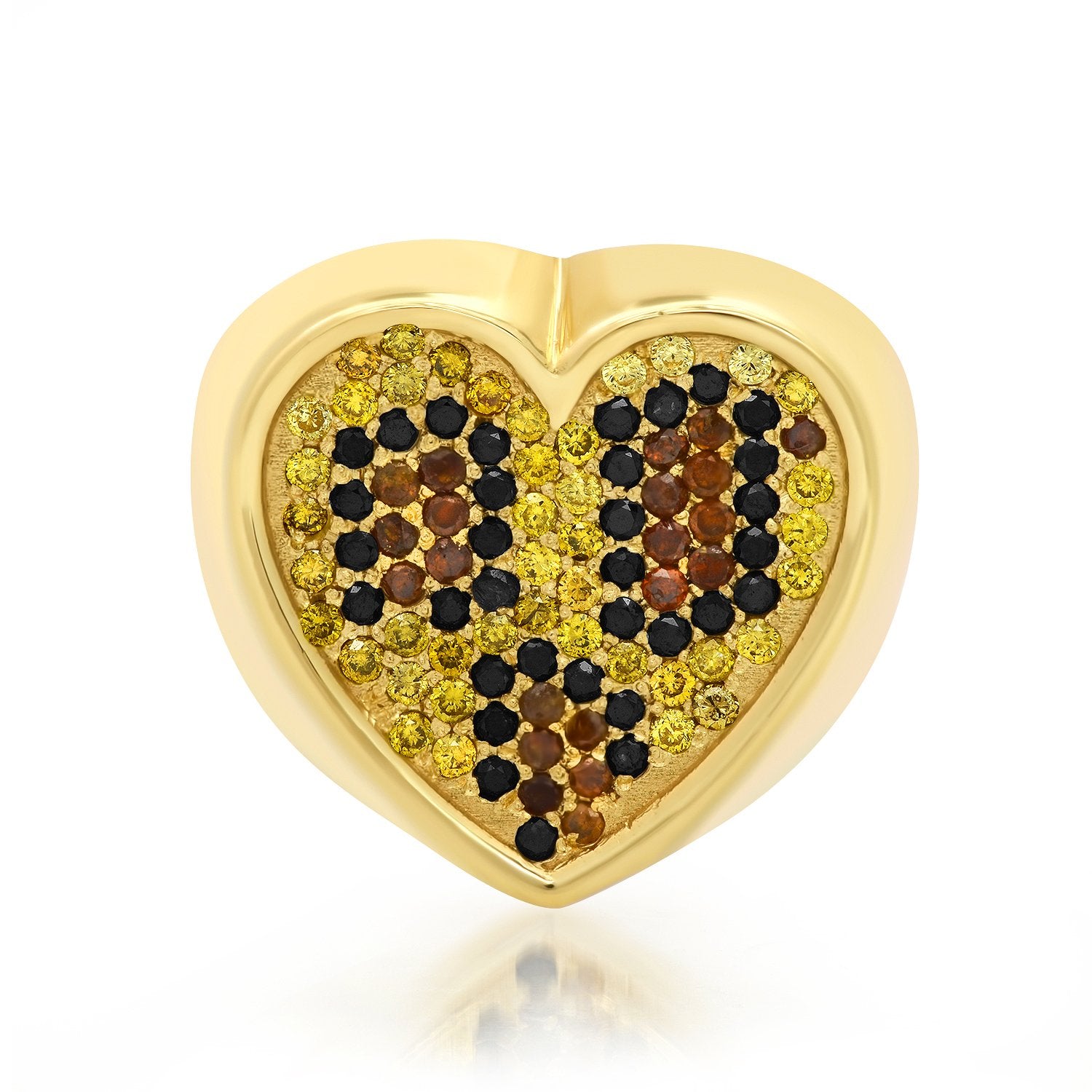Leopard Pave Heart Ring