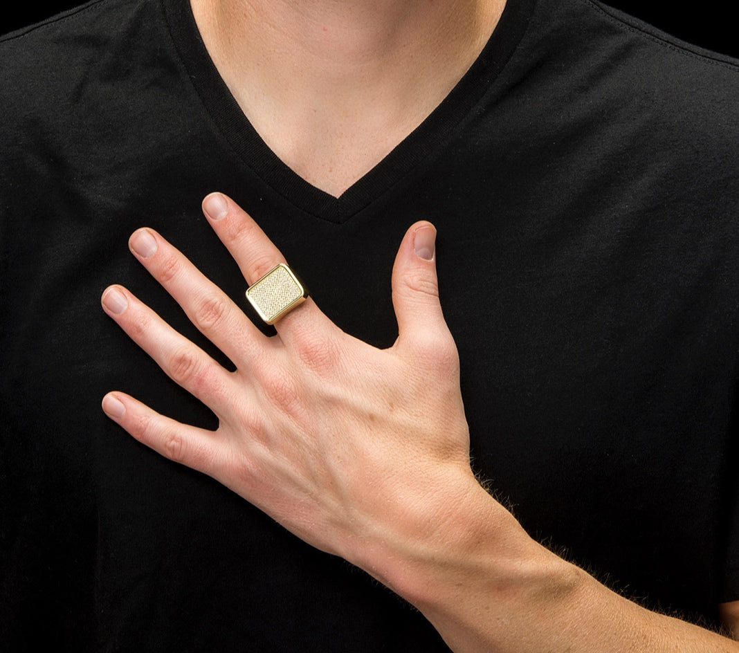 Men's Screen Bottle Opener Ring