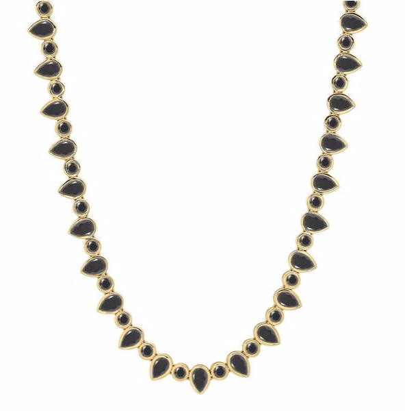 Black Diamond Pear Drop Necklace