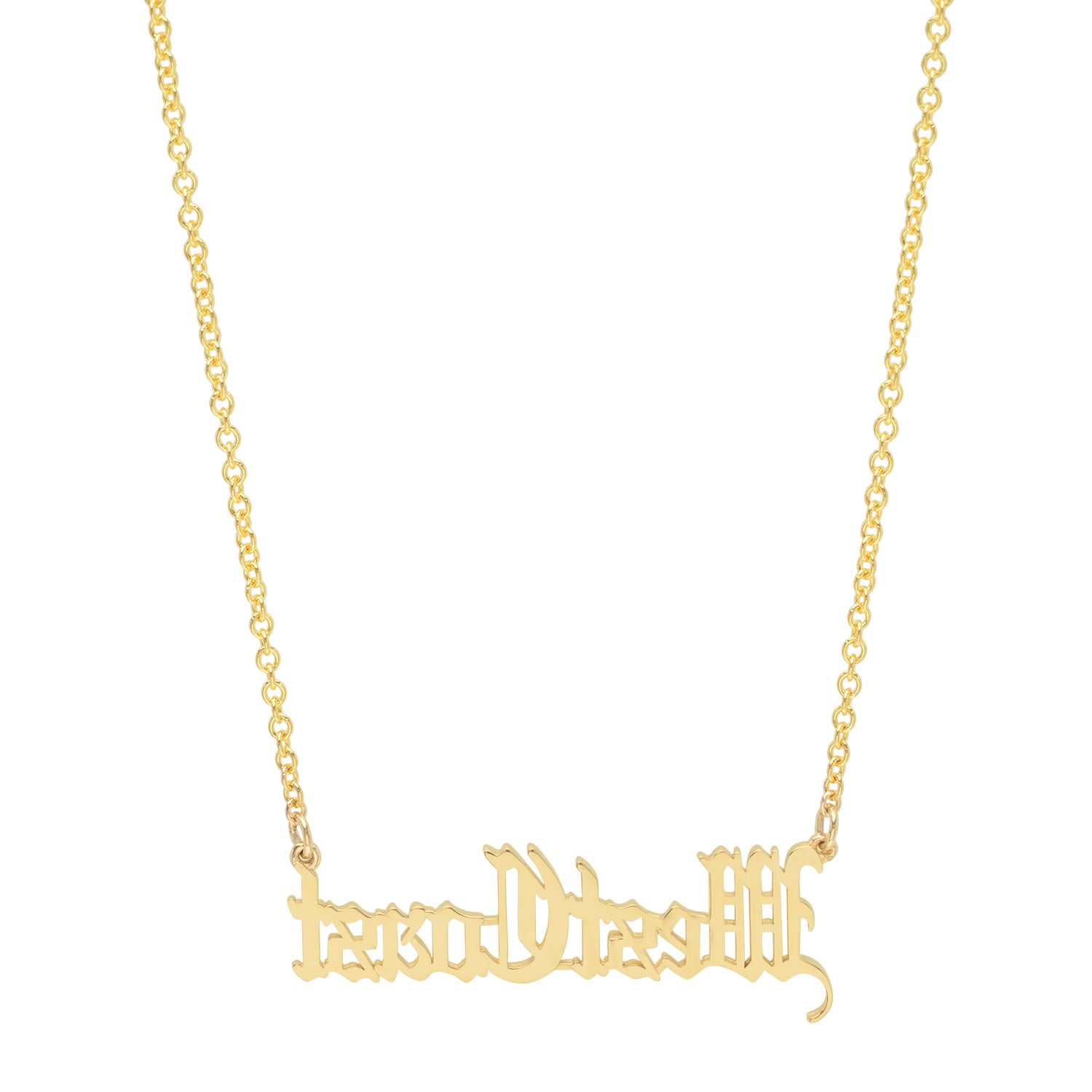 "West Coast" Old English Word Necklace