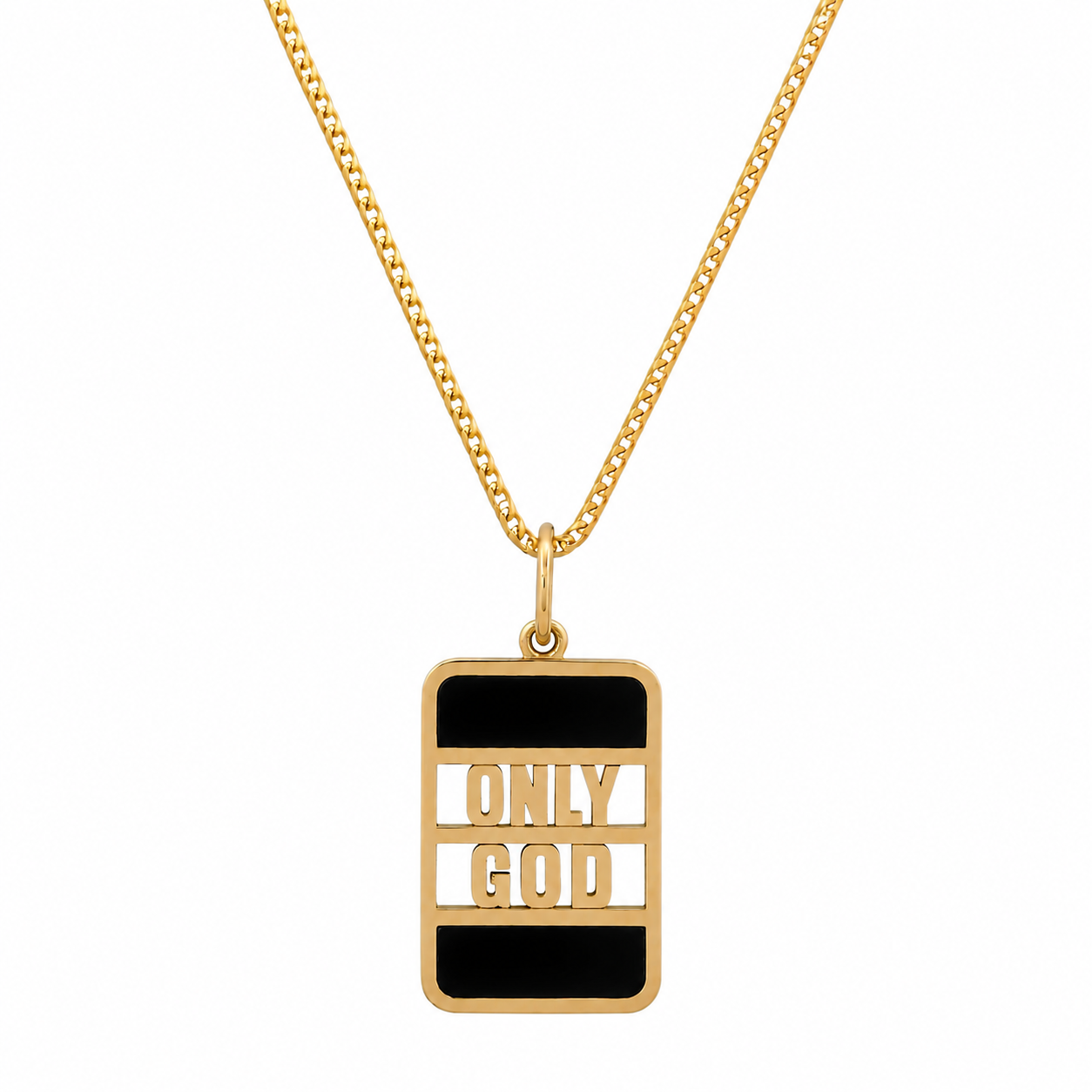 "ONLY GOD" BANK NECKLACE