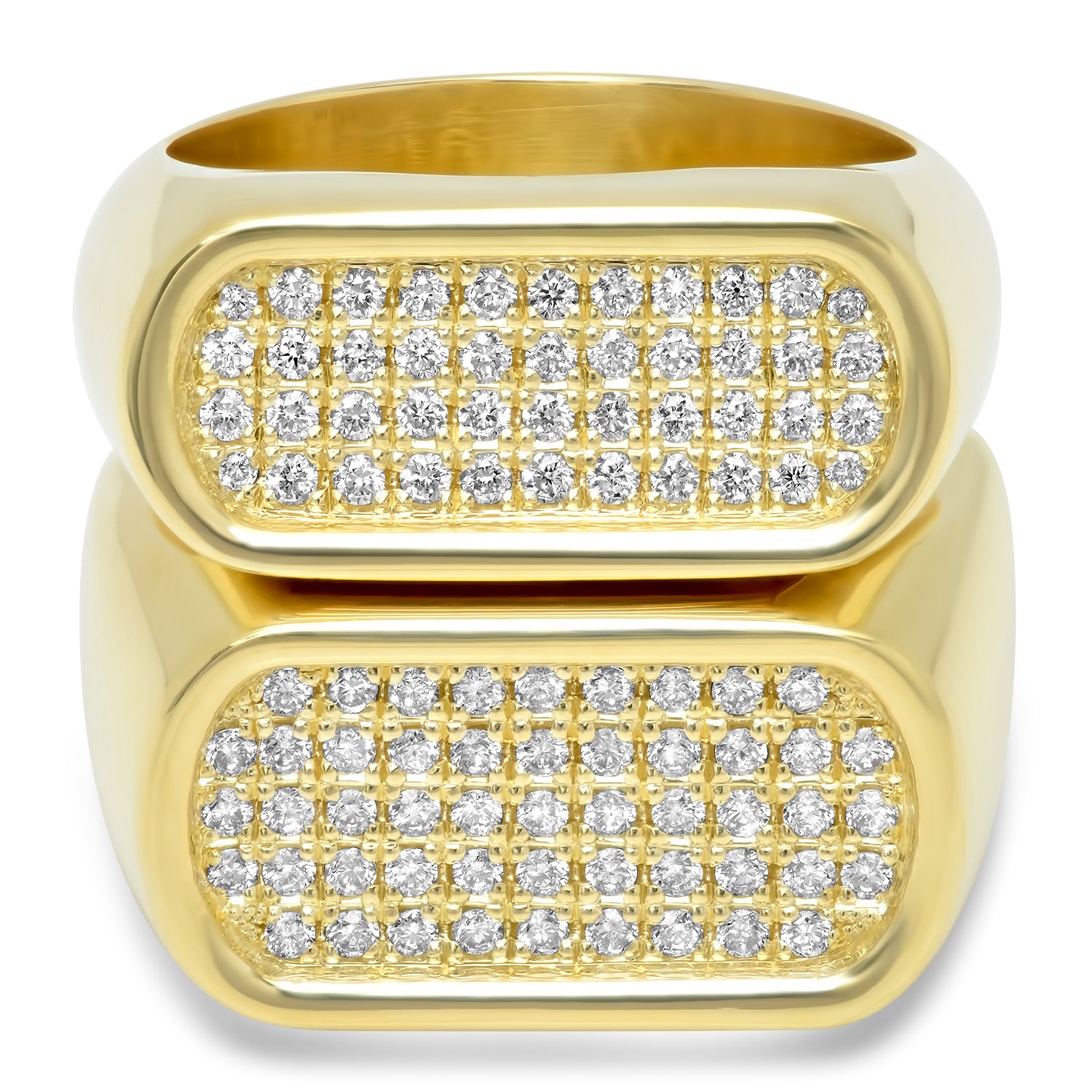 4 Row Diamond Stackable Ring