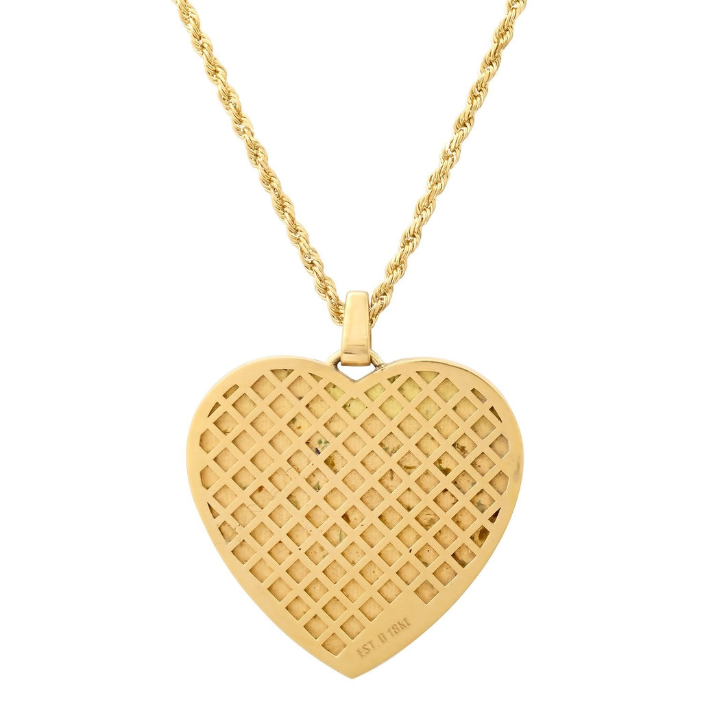 Sexy Solid Gold Oversized Heart Necklace