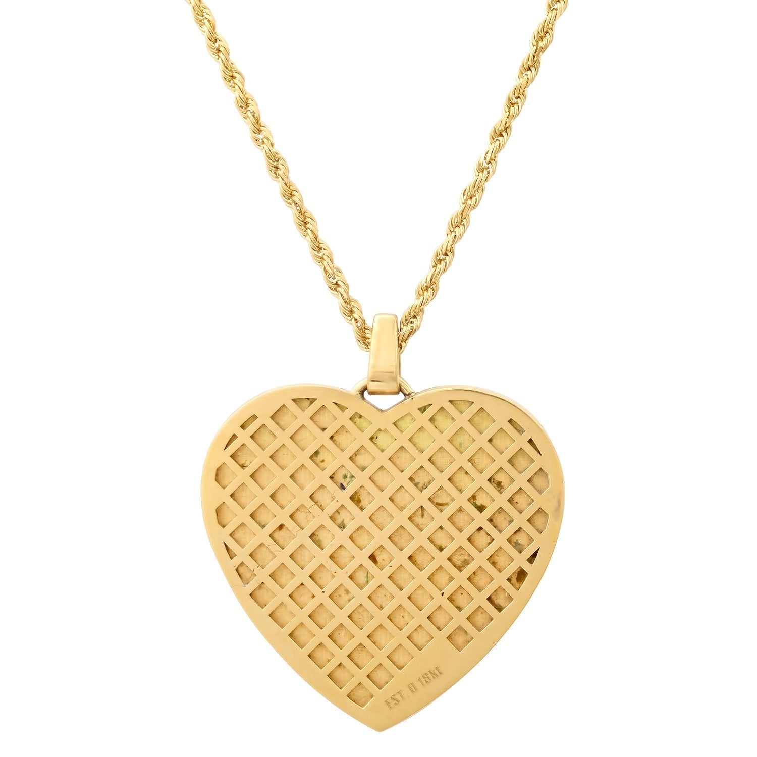 Sexy Solid Gold Oversized Heart Necklace