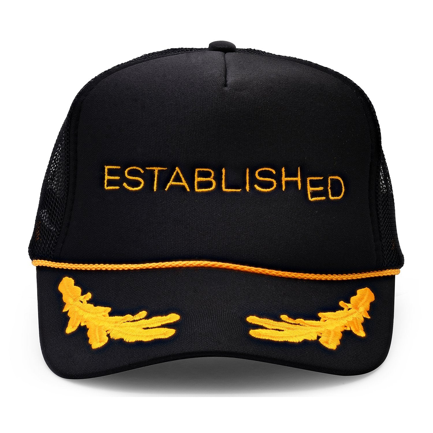 KIDS ESTABLISHED BLACK TRUCKER HAT