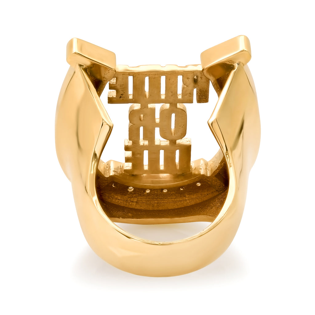 "RIDE OR DIE" XL HORSESHOE RING
