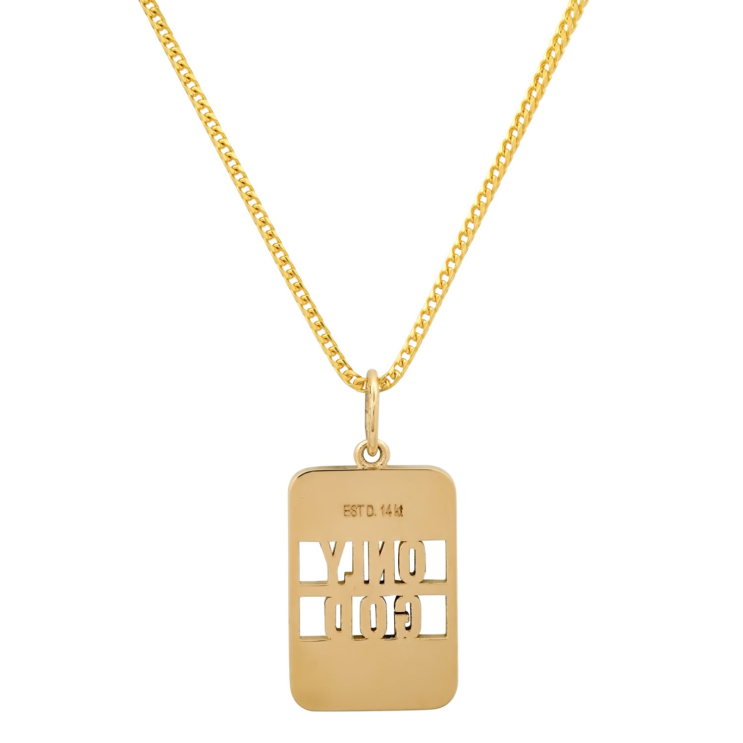 ONLY GOD Bank Necklace with Inlay