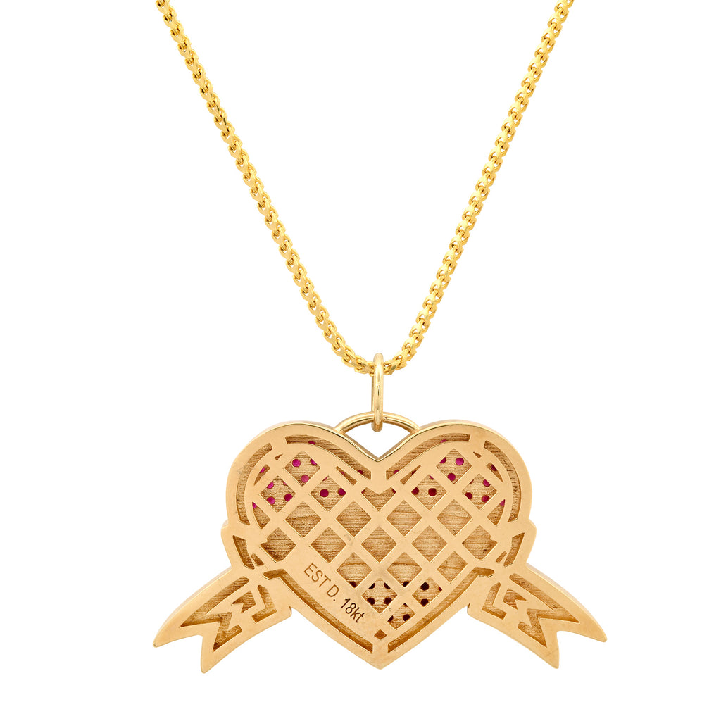 "DADDY" TATTOO HEART NECKLACE