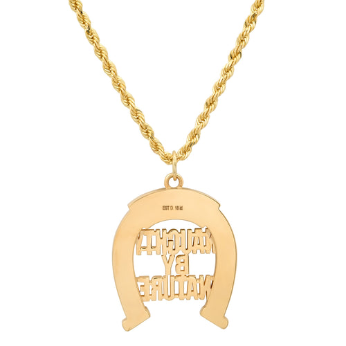 "NAUGHTY BY NATURE" XL HORSESHOE NECKLACE