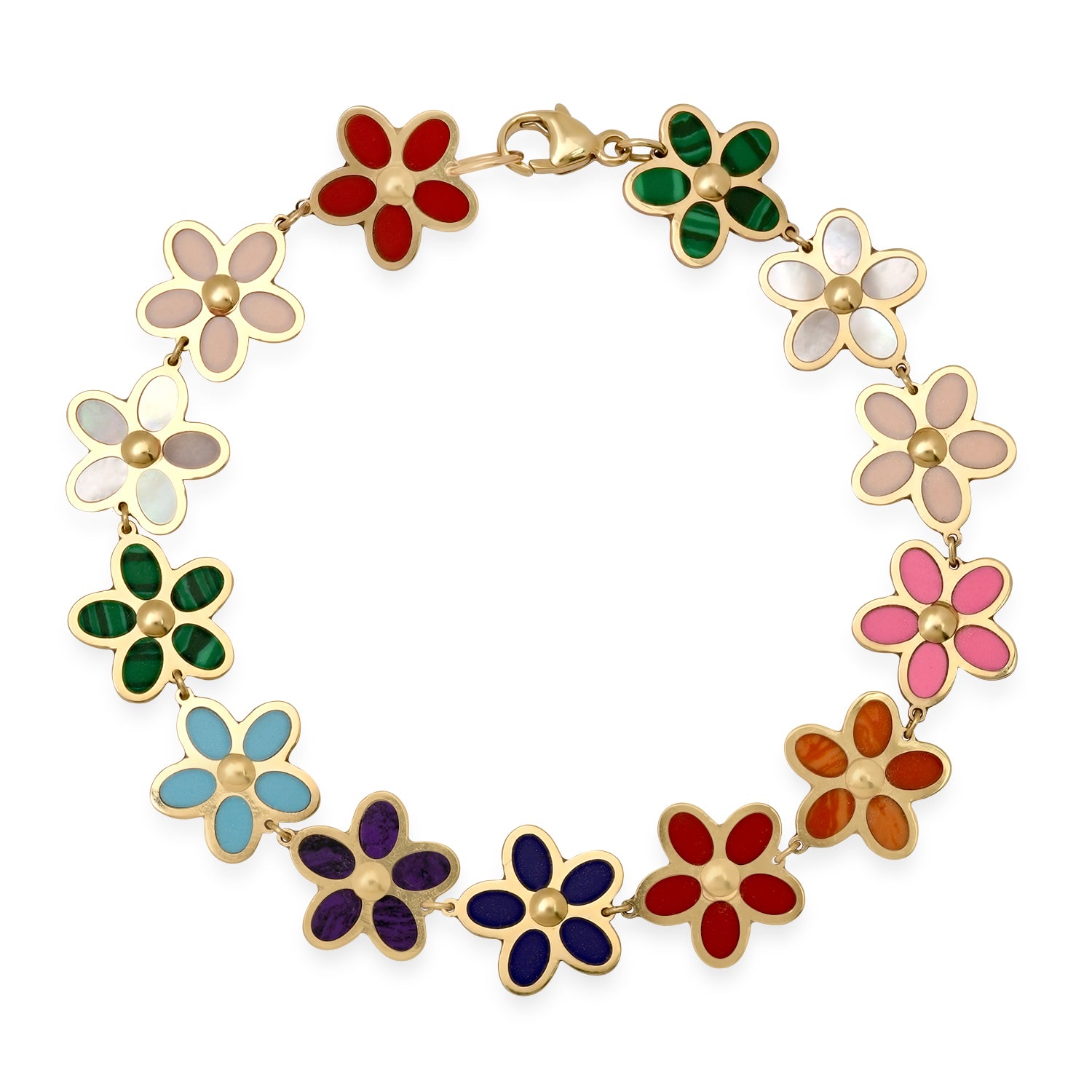 Floral Inlay Bracelet