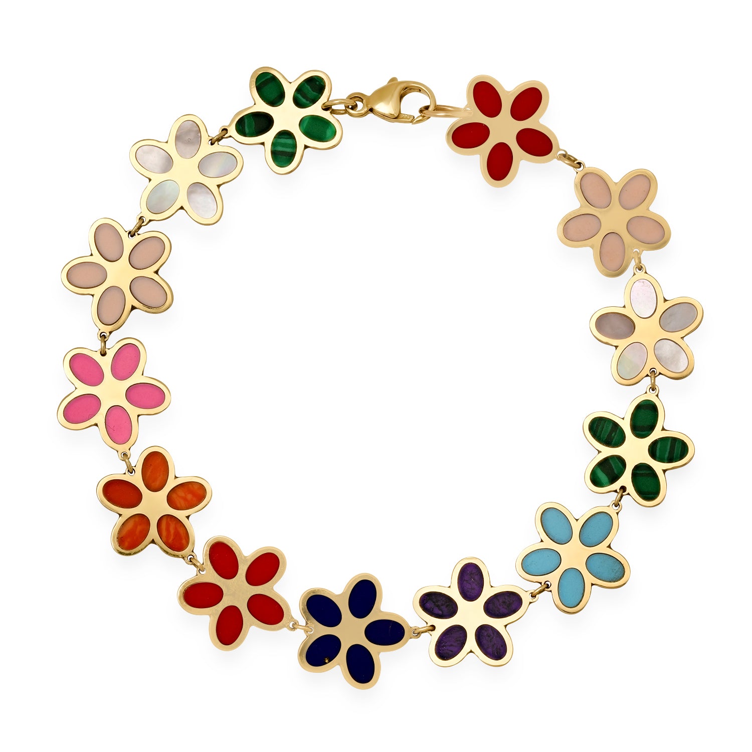 Floral Inlay Bracelet