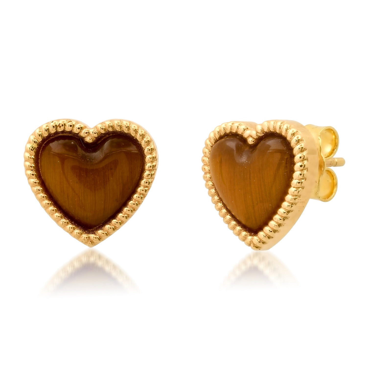 Rope Trim Heart Studs