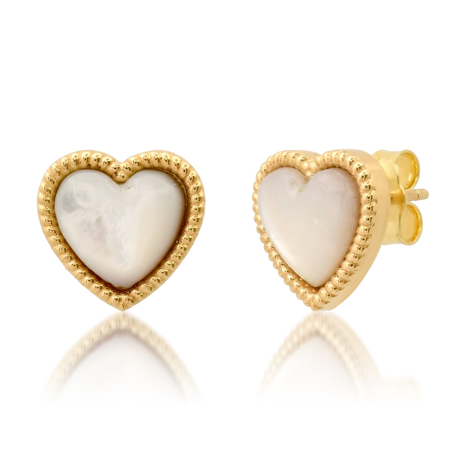 Rope Trim Heart Studs