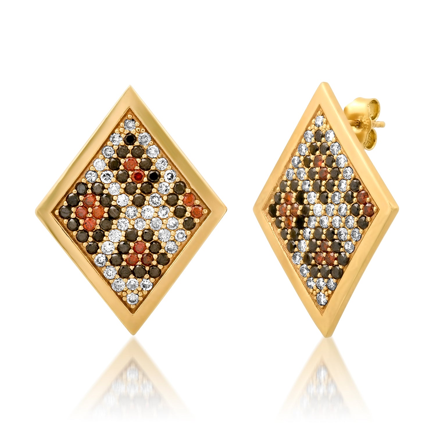 Pave Leopard Diamond Earrings