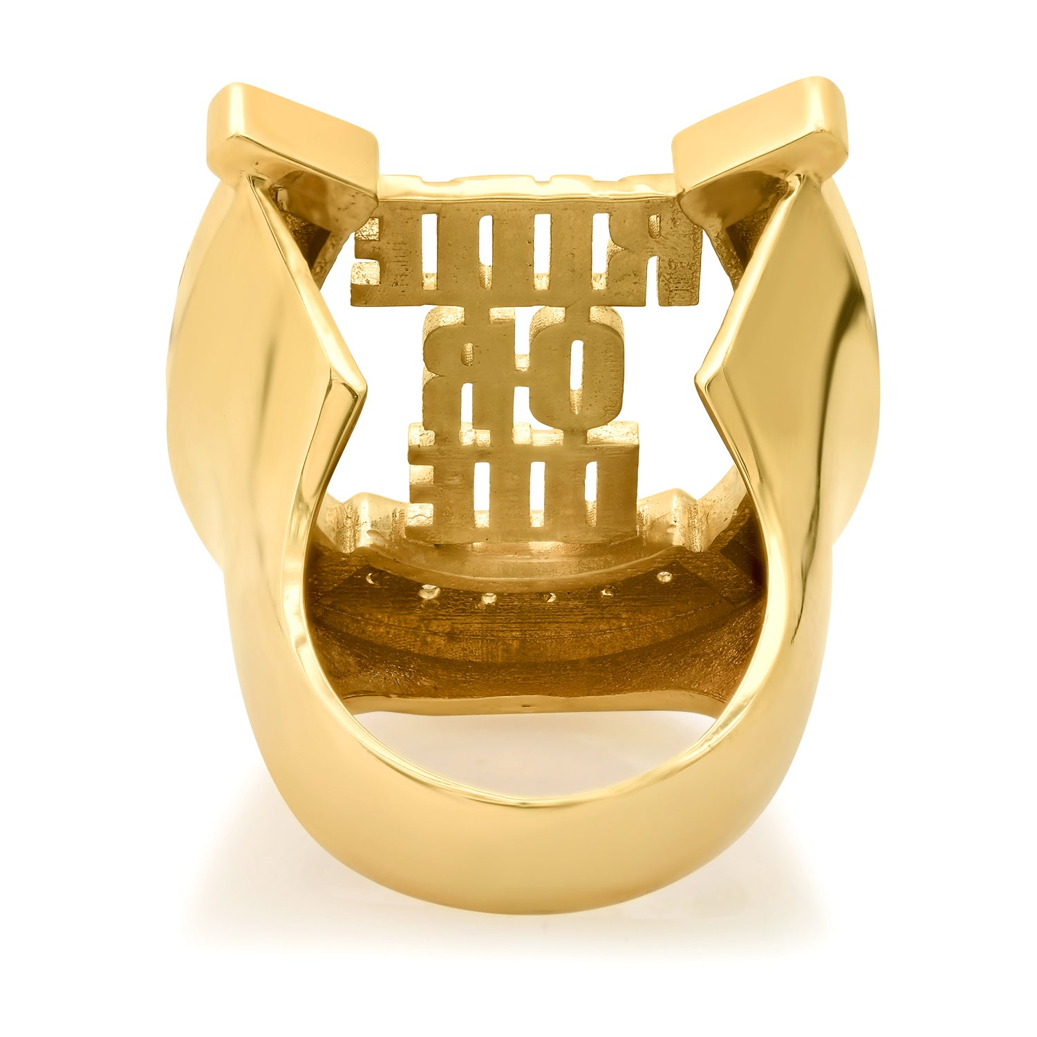 XL Ride or Die Horseshoe Ring with Diamonds and Inlay