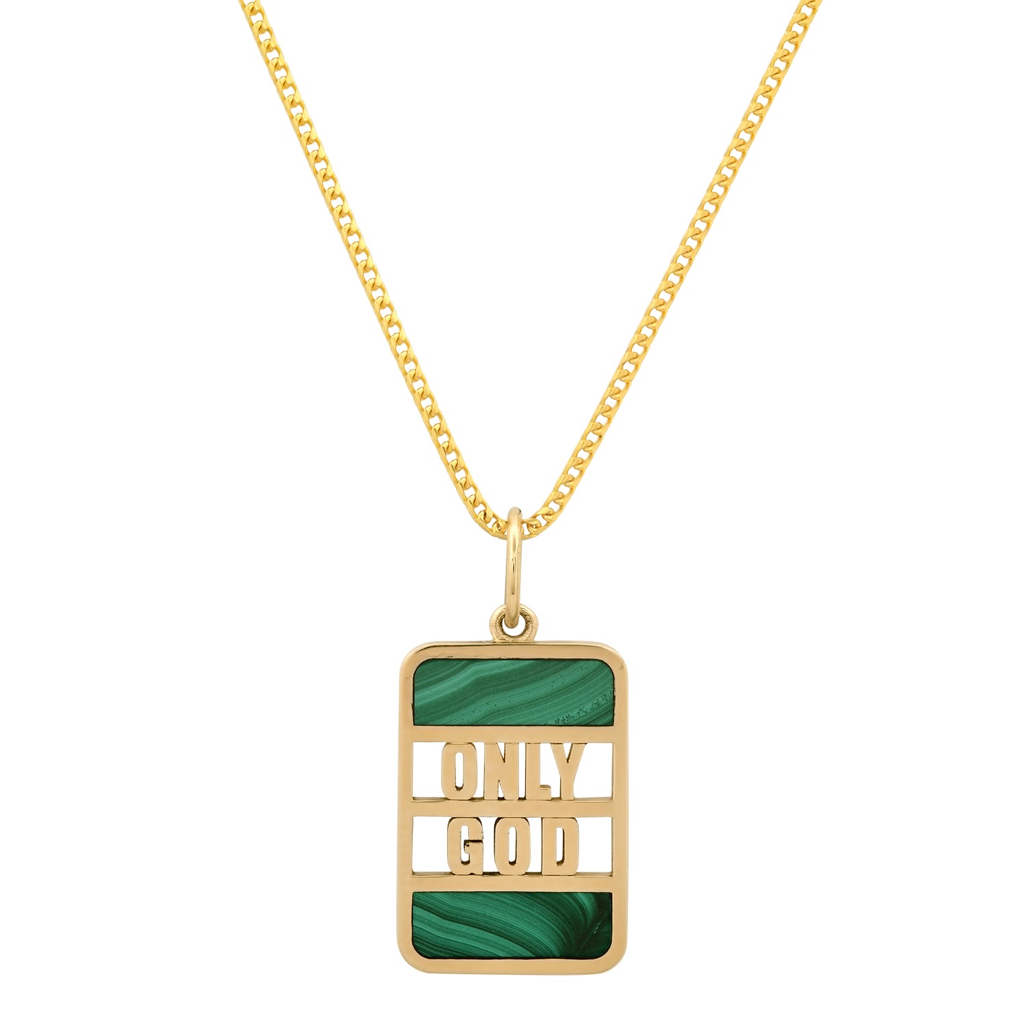 ONLY GOD Bank Necklace with Inlay