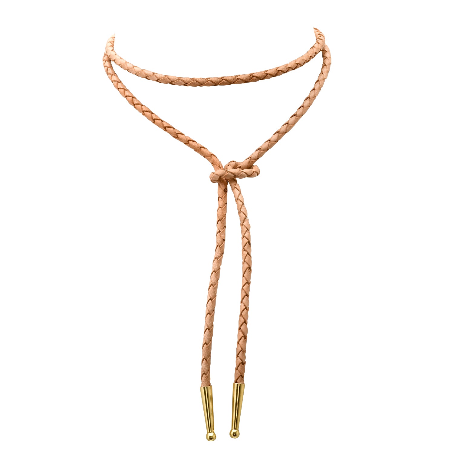 Brown Leather Lasso Necklace