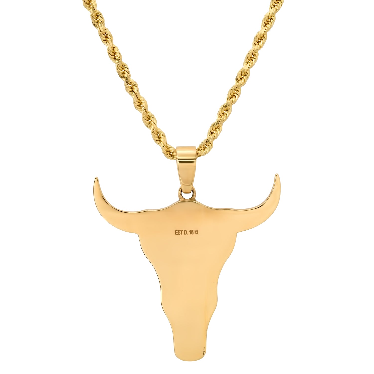 Steer Head Necklace with Pave Horns