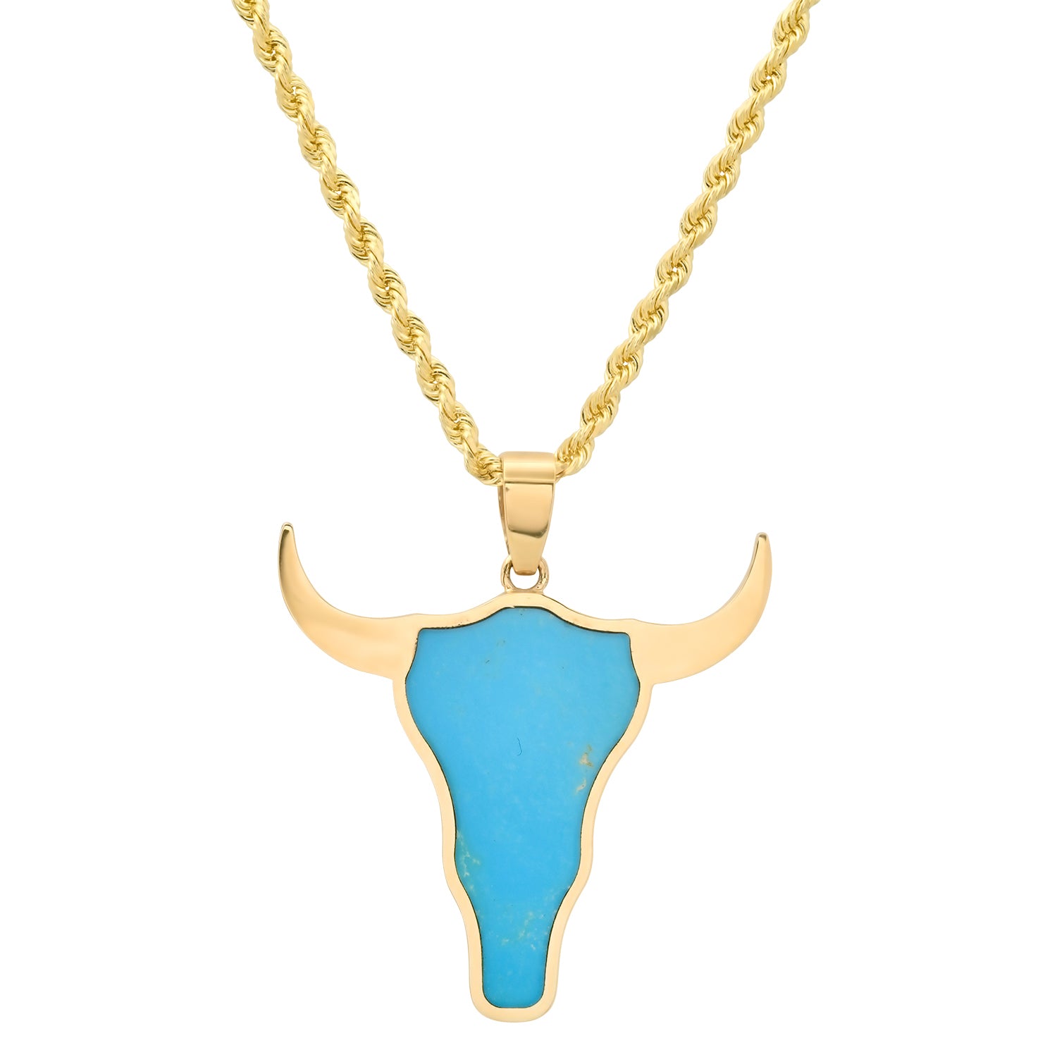 Bull Head Necklace with Inlay