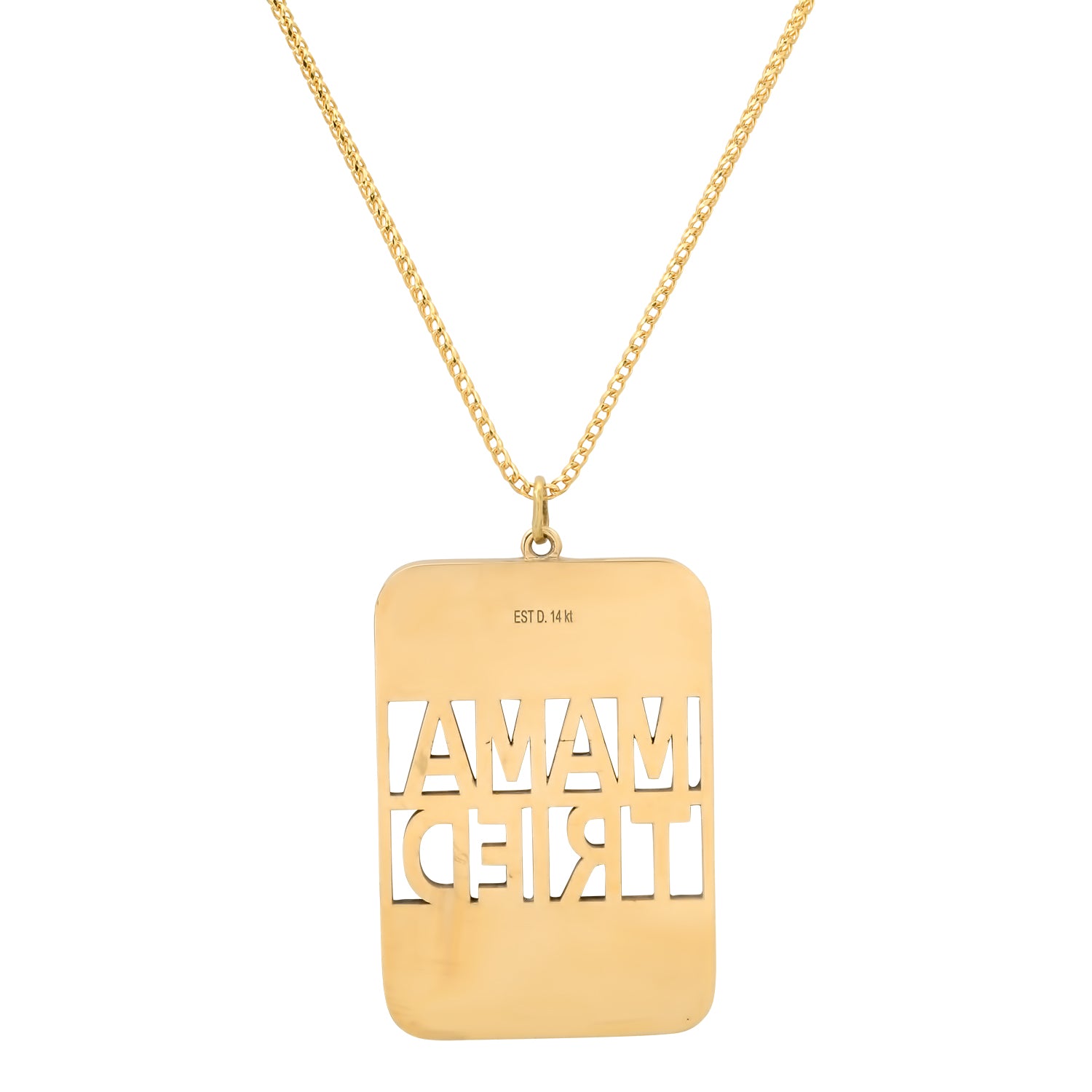 MAMA TRIED XL Bank Necklace with Inlay