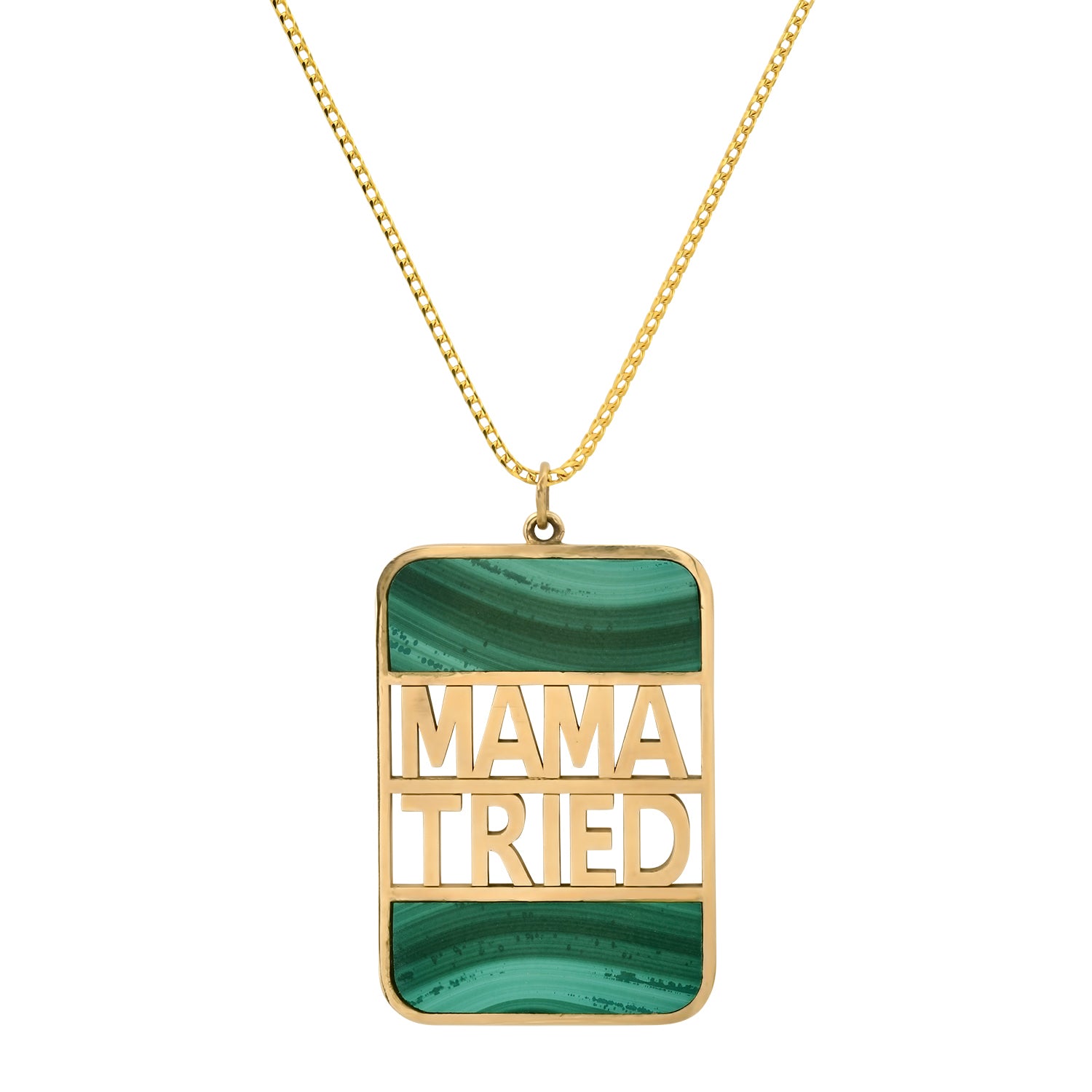 MAMA TRIED XL Bank Necklace with Inlay