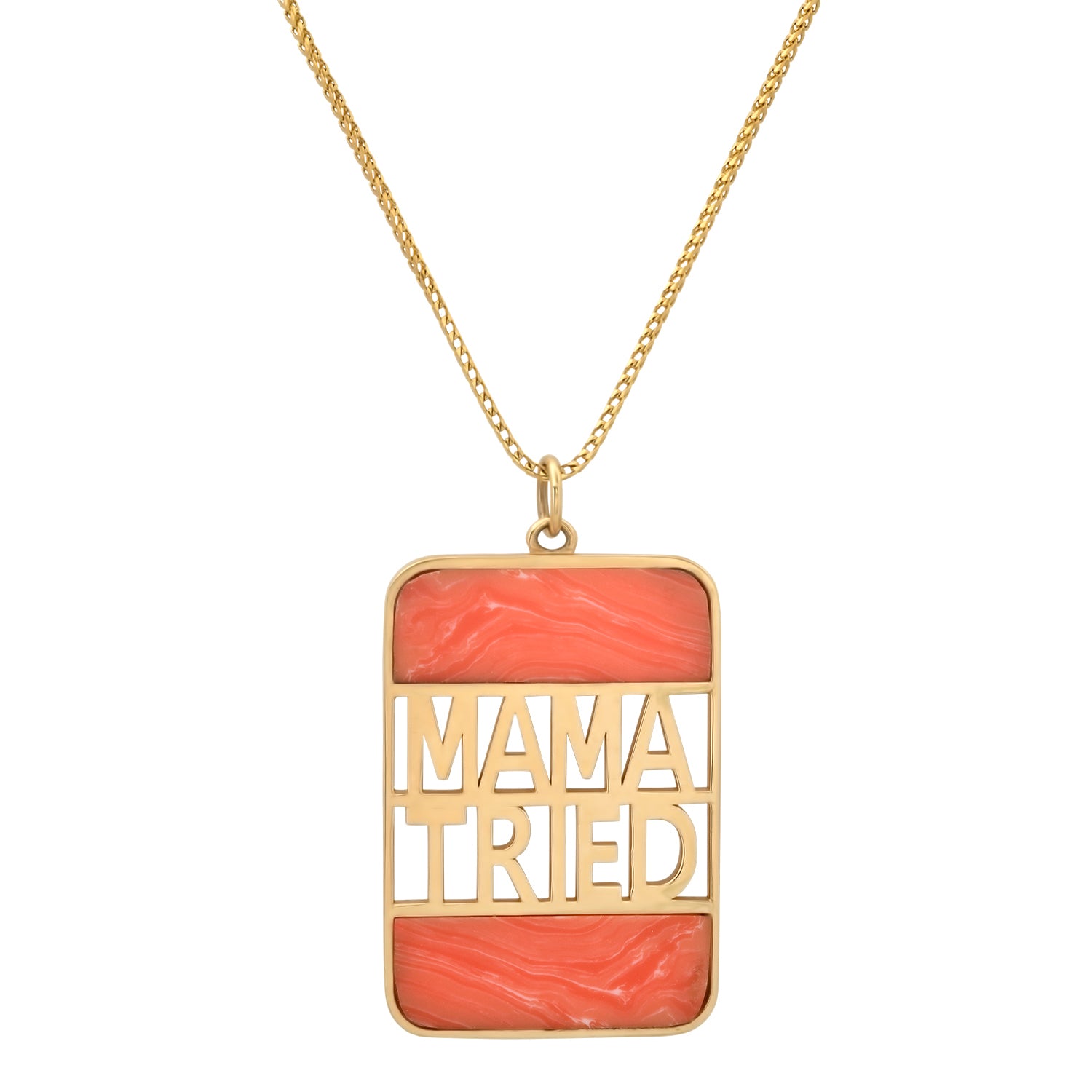 MAMA TRIED XL Bank Necklace with Inlay