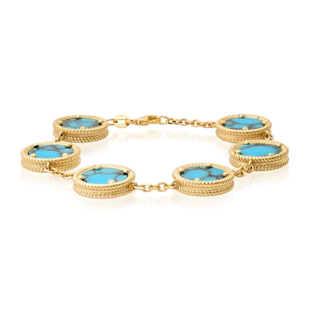Men's Stone Disk Bracelet