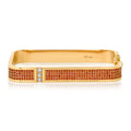 LOCKDOWN BANGLE WITH ORANGE SAPPHIRES