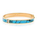 OVAL INLAY LOCKDOWN BANGLE WITH DIAMONDS