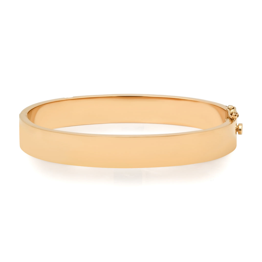 OVAL INLAY LOCKDOWN BANGLE WITH DIAMONDS