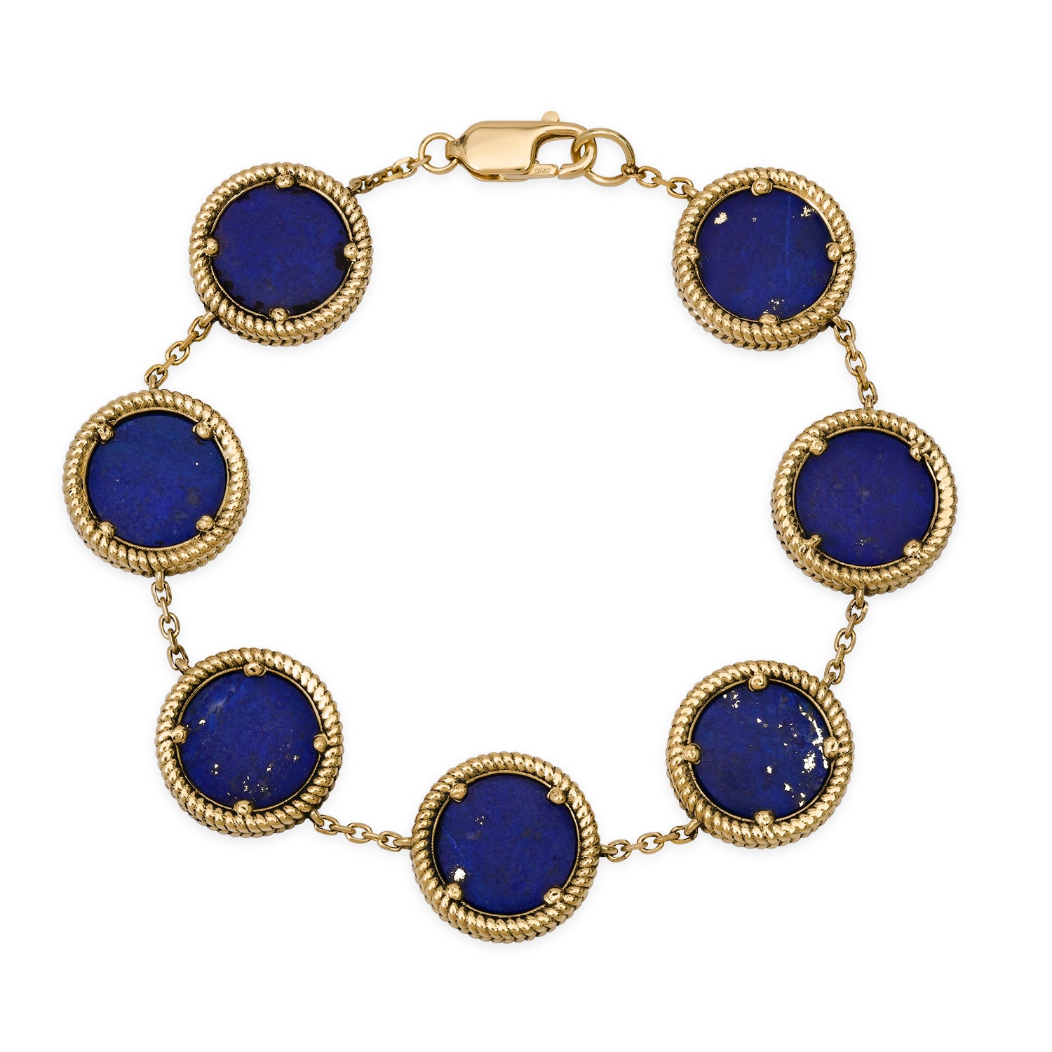 DISC BRACELET WITH STONE INLAY