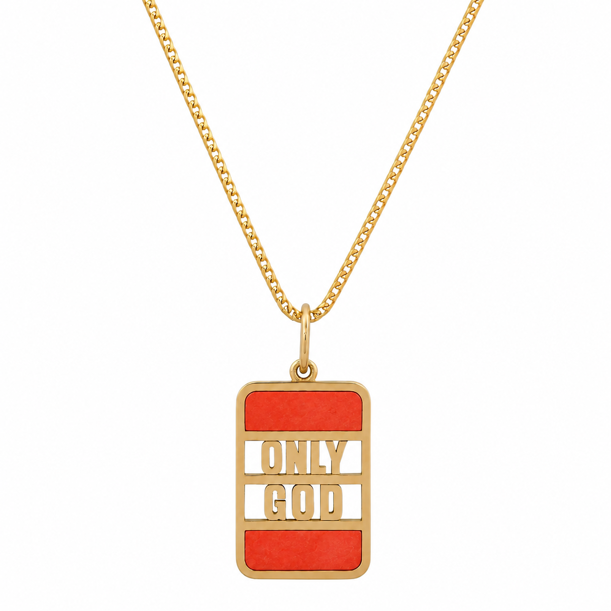 "ONLY GOD" BANK NECKLACE