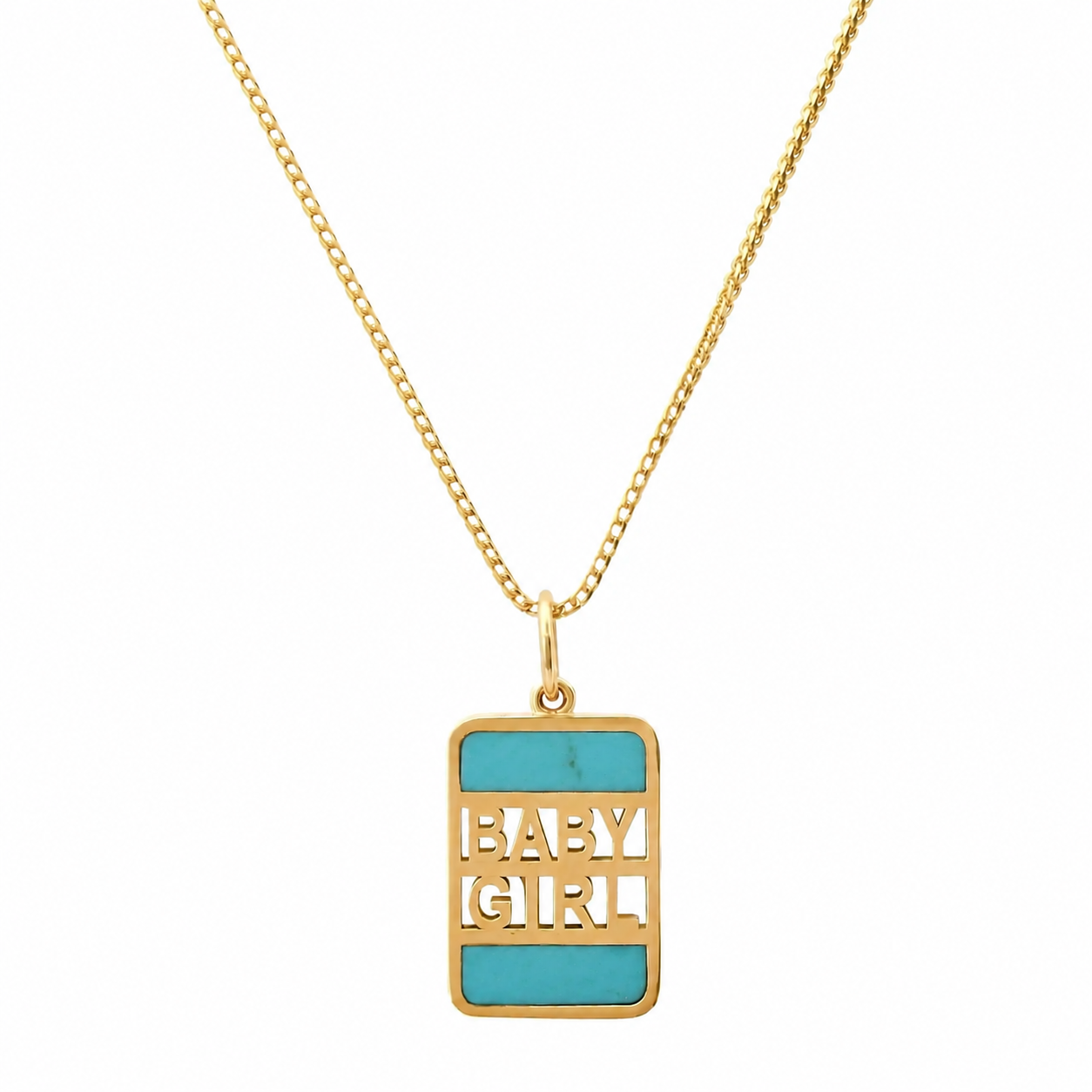 "BABY GIRL" BANK NECKLACE