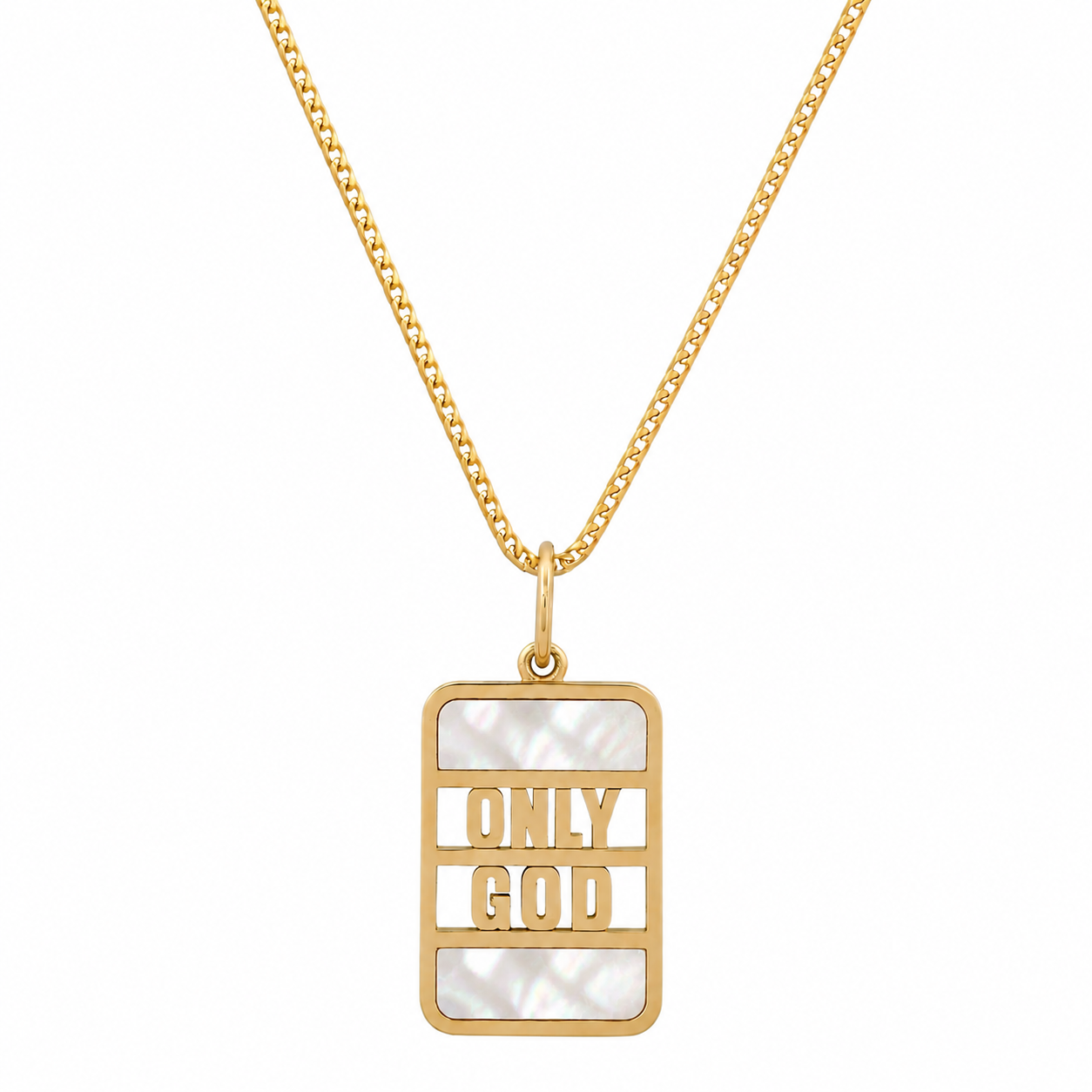 "ONLY GOD" BANK NECKLACE