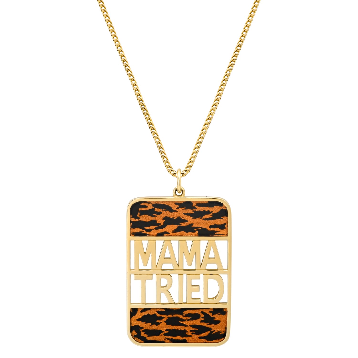 XL MAMA TRIED BANK WITH CUSTOM ESTABLISHED ANIMAL PRINT ENAMEL