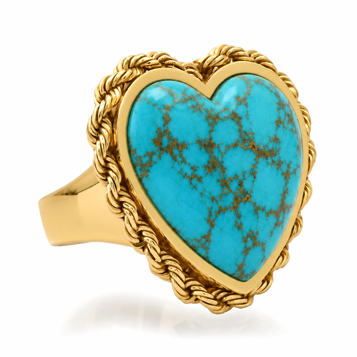 STONE HEART ROPE RING