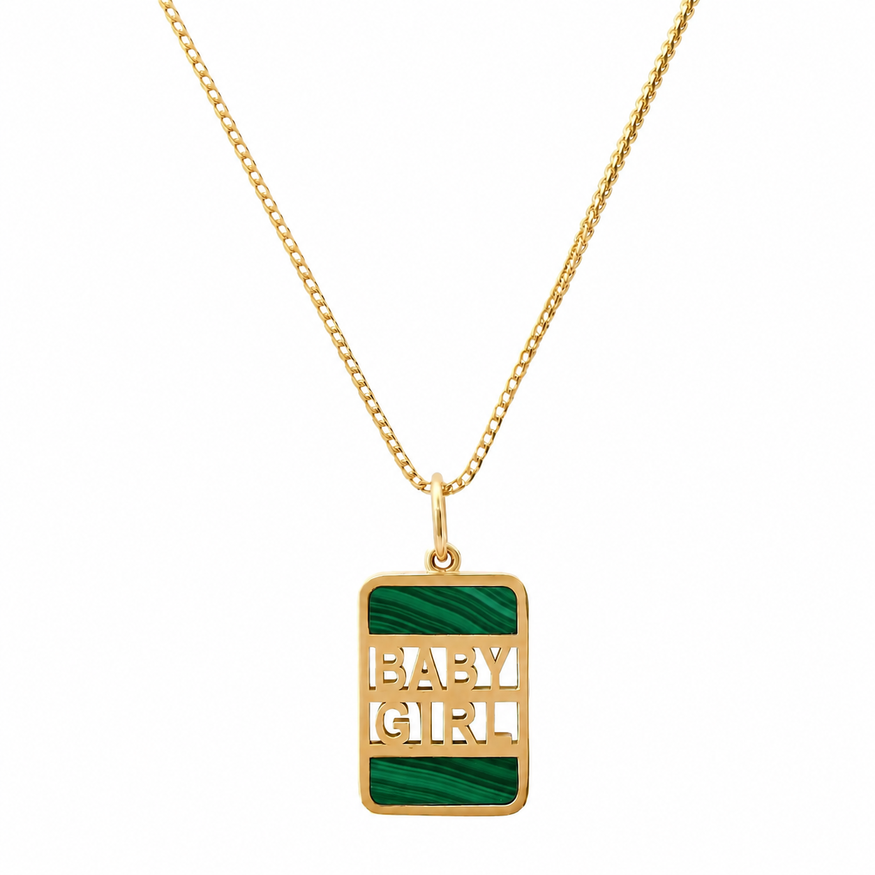 "BABY GIRL" BANK NECKLACE