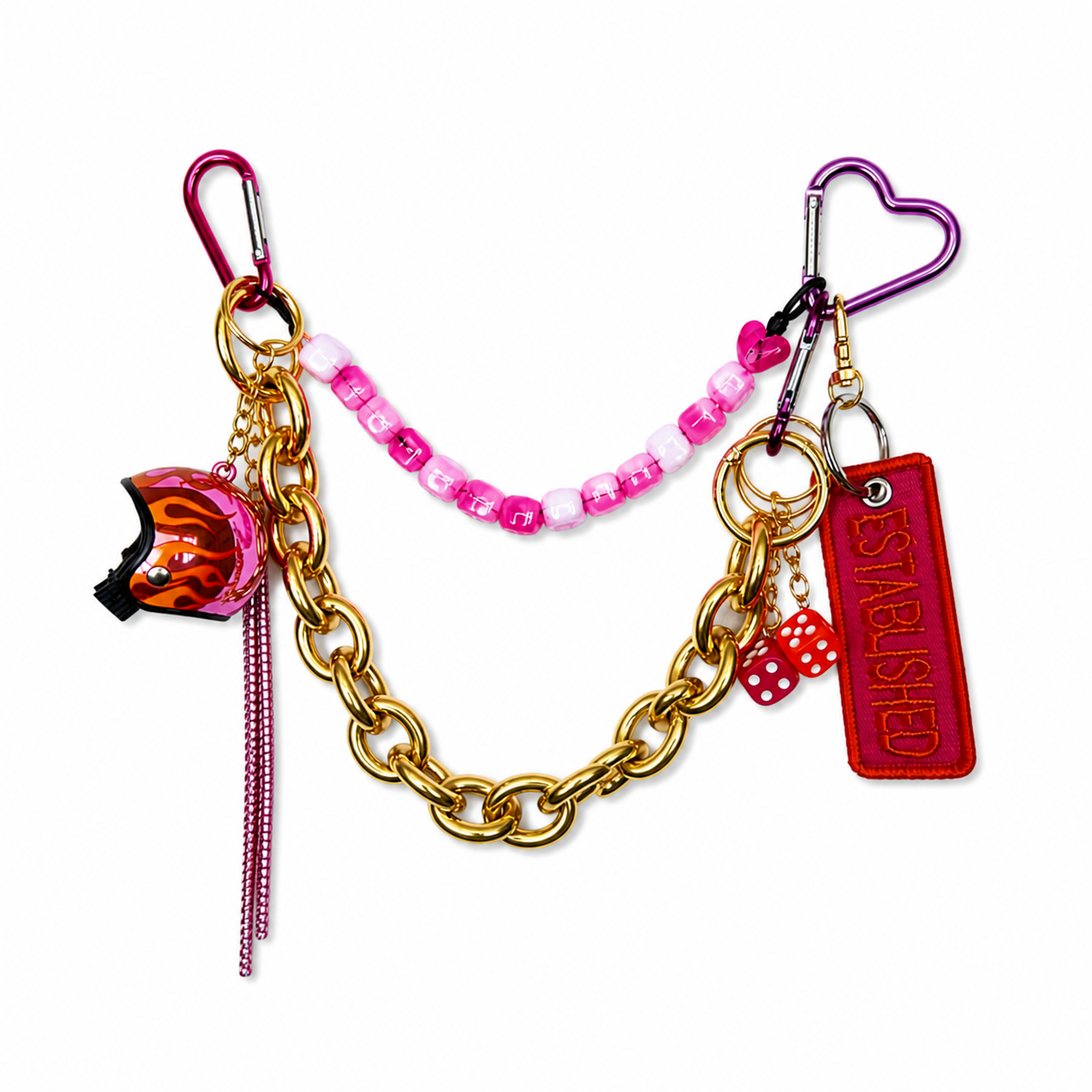 ESTABLISHED X STEPH METAL BAG CHAINZ.