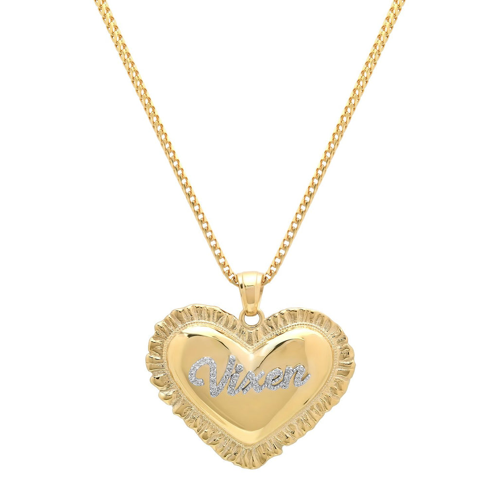 "VIXEN" PILLOW HEART NECKLACE