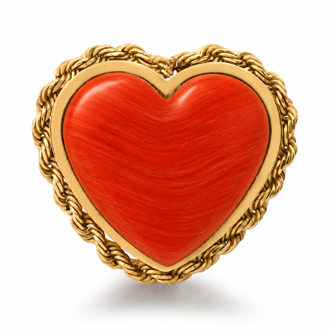STONE HEART ROPE RING