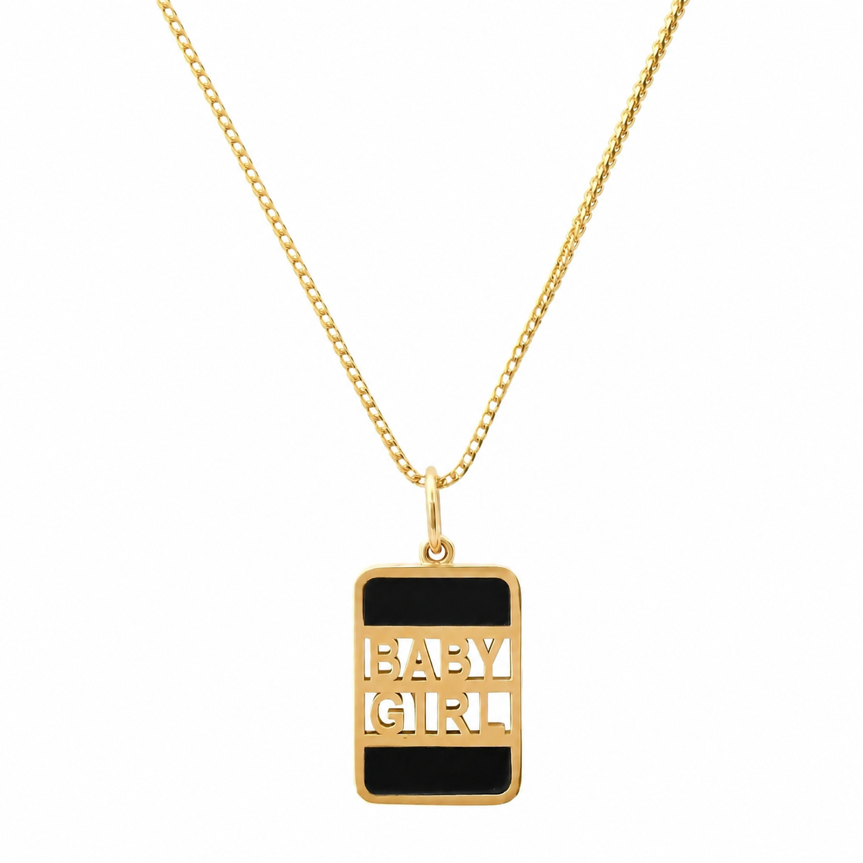"BABY GIRL" BANK NECKLACE
