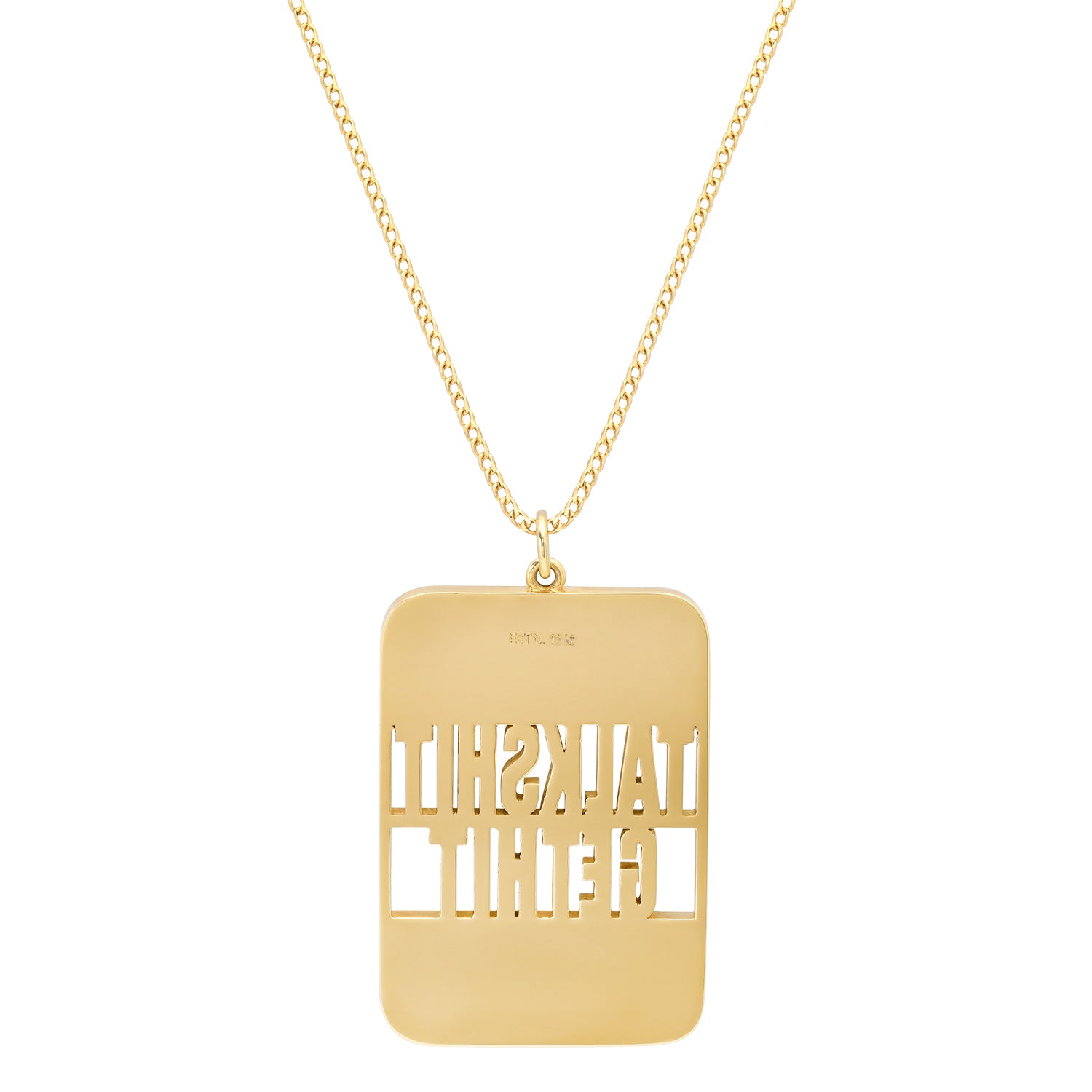 TALK SHIT GET HIT XL BANK WITH PAVE DIAMONDS 18K