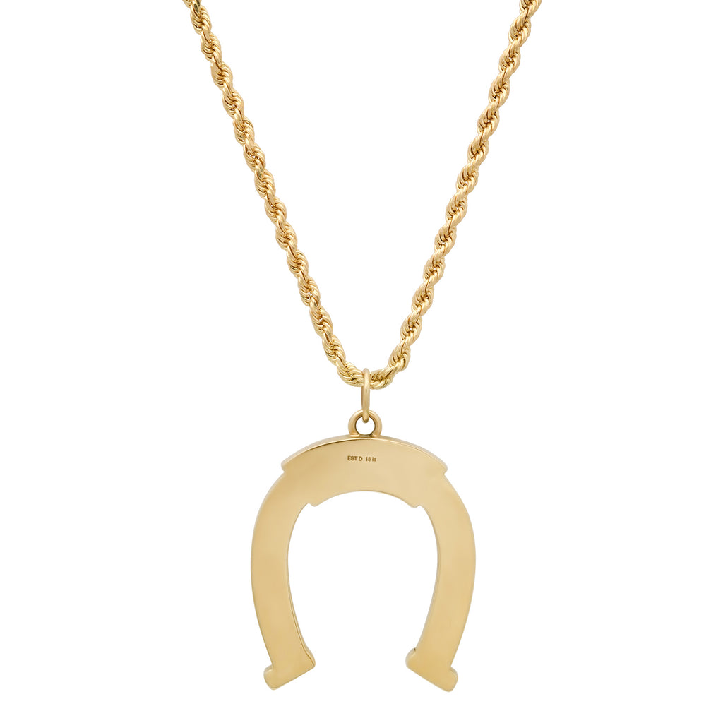 XL UPSIDE DOWN HORSESHOE NECKLACE