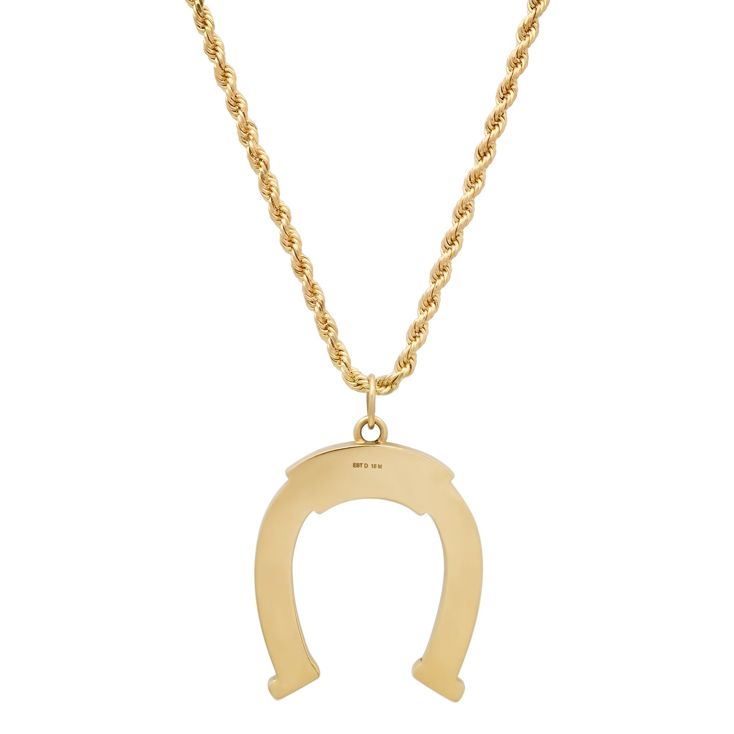 XL UPSIDE DOWN HORSESHOE NECKLACE