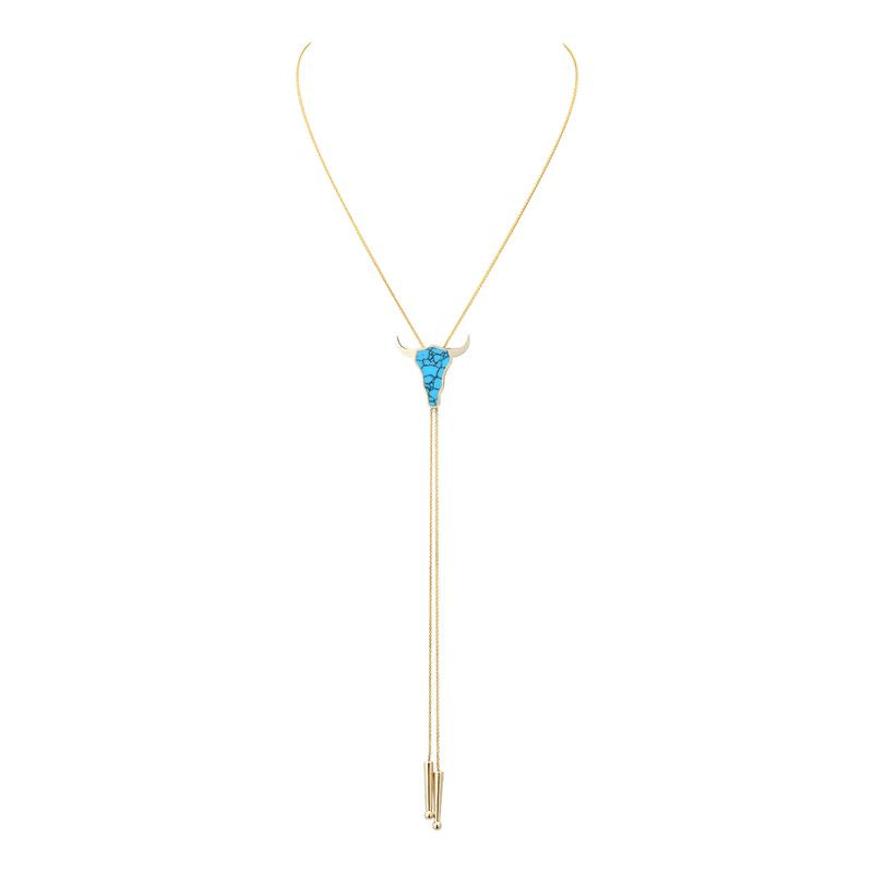 TURQUOISE BULLHEAD BOLO