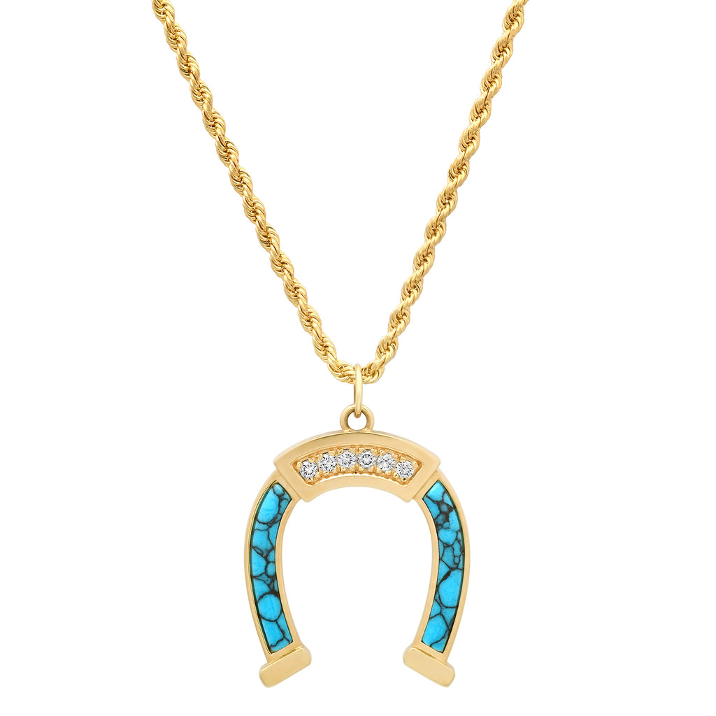 XL UPSIDE DOWN HORSESHOE NECKLACE